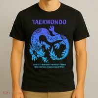 Taekwondo Tkd Tae Kwon Do Dragon Art Martial Arts Graphic T-Shirt thumb 3