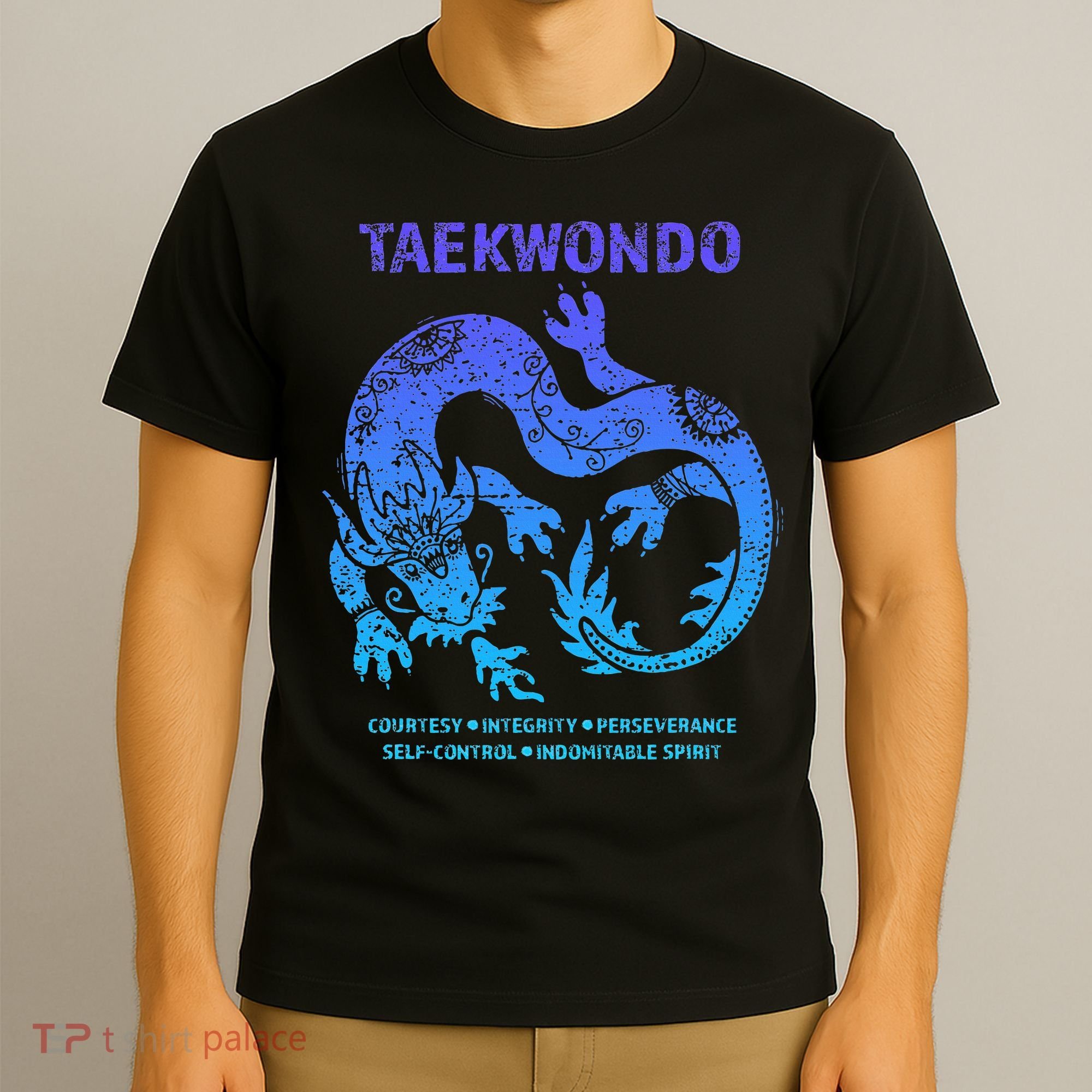 Taekwondo Tkd Tae Kwon Do Dragon Art Martial Arts Graphic T-Shirt