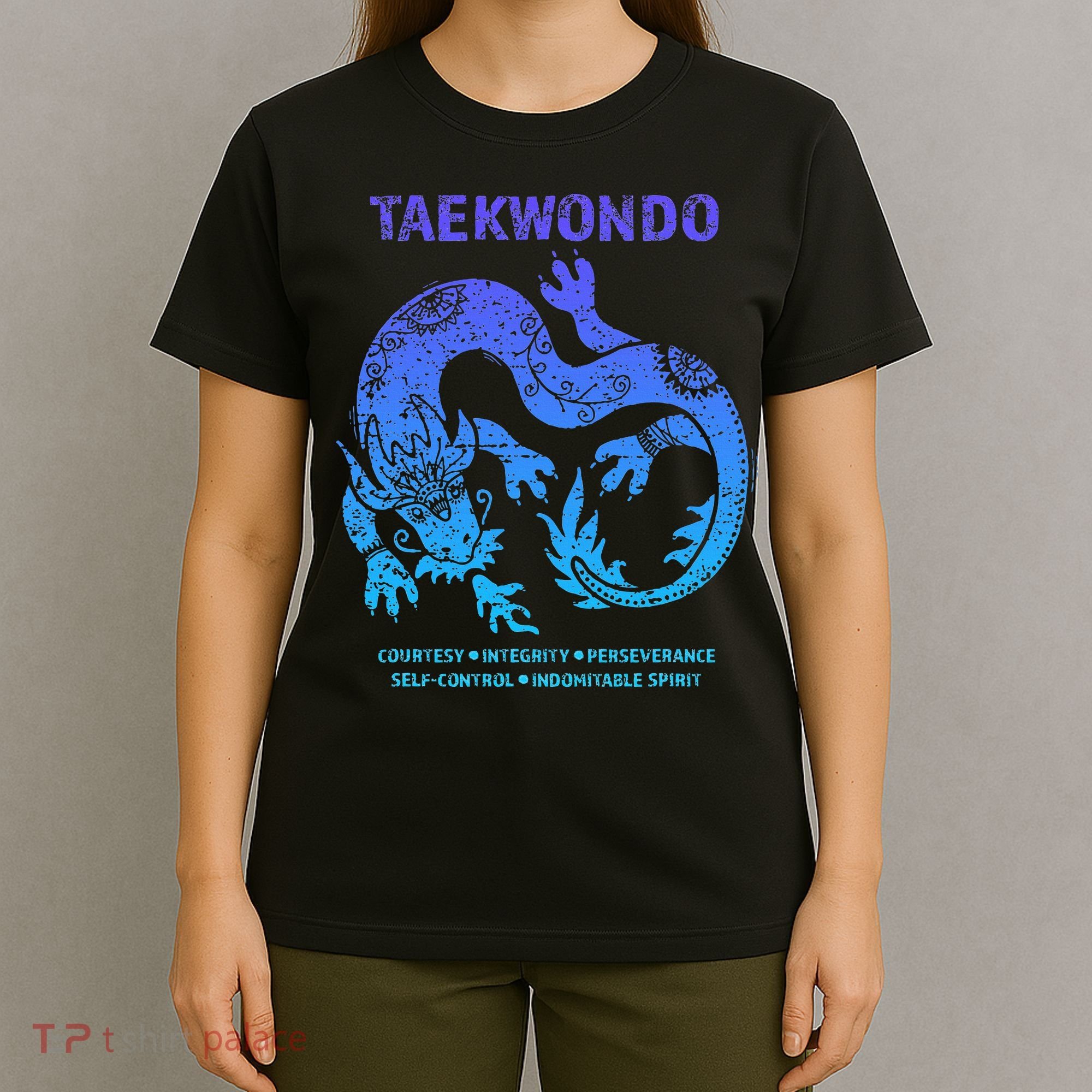 Taekwondo Tkd Tae Kwon Do Dragon Art Martial Arts Graphic T-Shirt