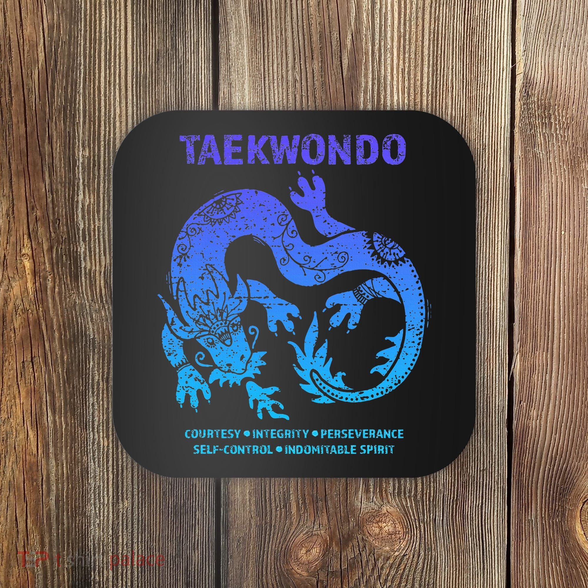 Taekwondo Tkd Tae Kwon Do Dragon Art Martial Arts Graphic Coaster