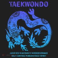 Taekwondo Tkd Tae Kwon Do Dragon Art Martial Arts Graphic Tumbler thumb 3