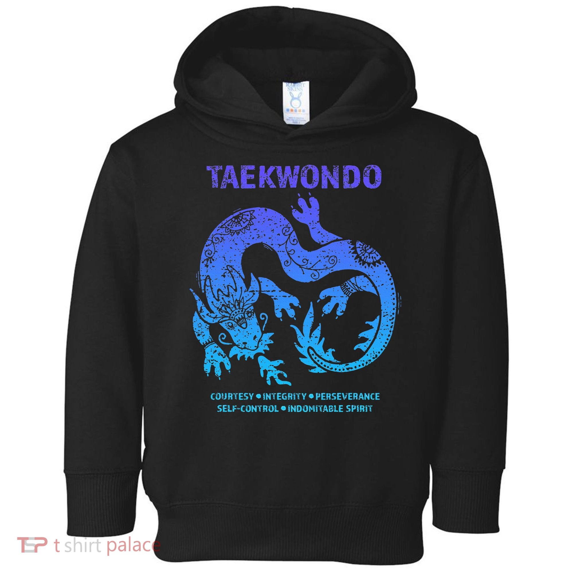 Taekwondo Tkd Tae Kwon Do Dragon Art Martial Arts Graphic Toddler Hoodie