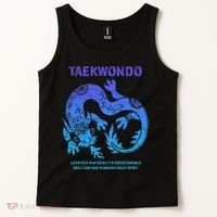 Taekwondo Tkd Tae Kwon Do Dragon Art Martial Arts Graphic Tank Top thumb 2