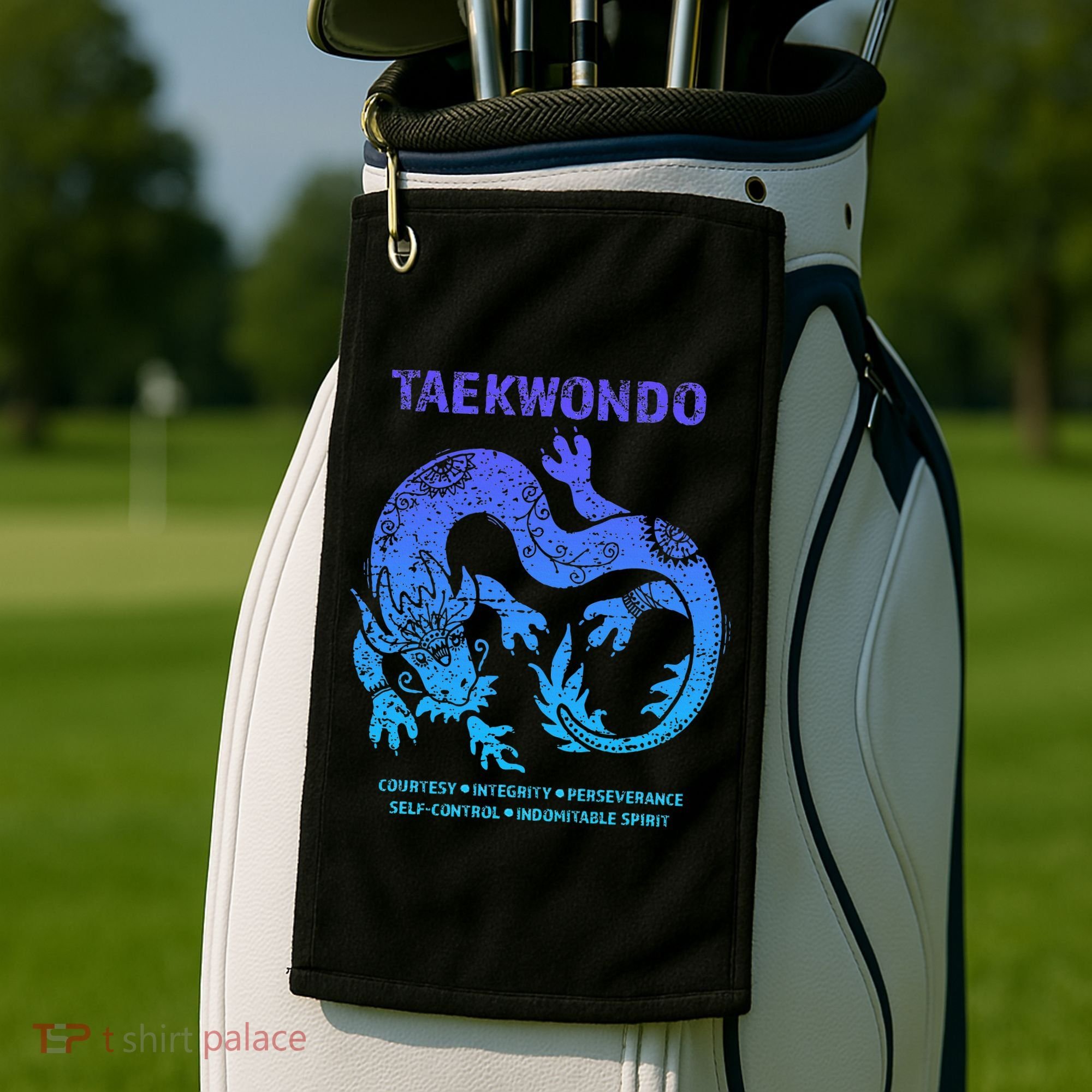 Taekwondo Tkd Tae Kwon Do Dragon Art Martial Arts Graphic Golf Towel
