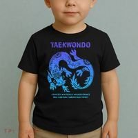 Taekwondo Tkd Tae Kwon Do Dragon Art Martial Arts Graphic Toddler T-Shirt thumb 2