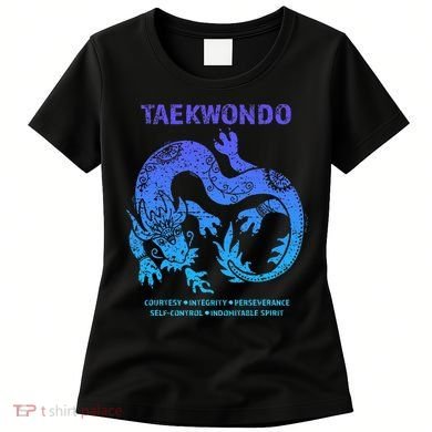 Taekwondo Tkd Tae Kwon Do Dragon Art Martial Arts Graphic Women's T-Shirt