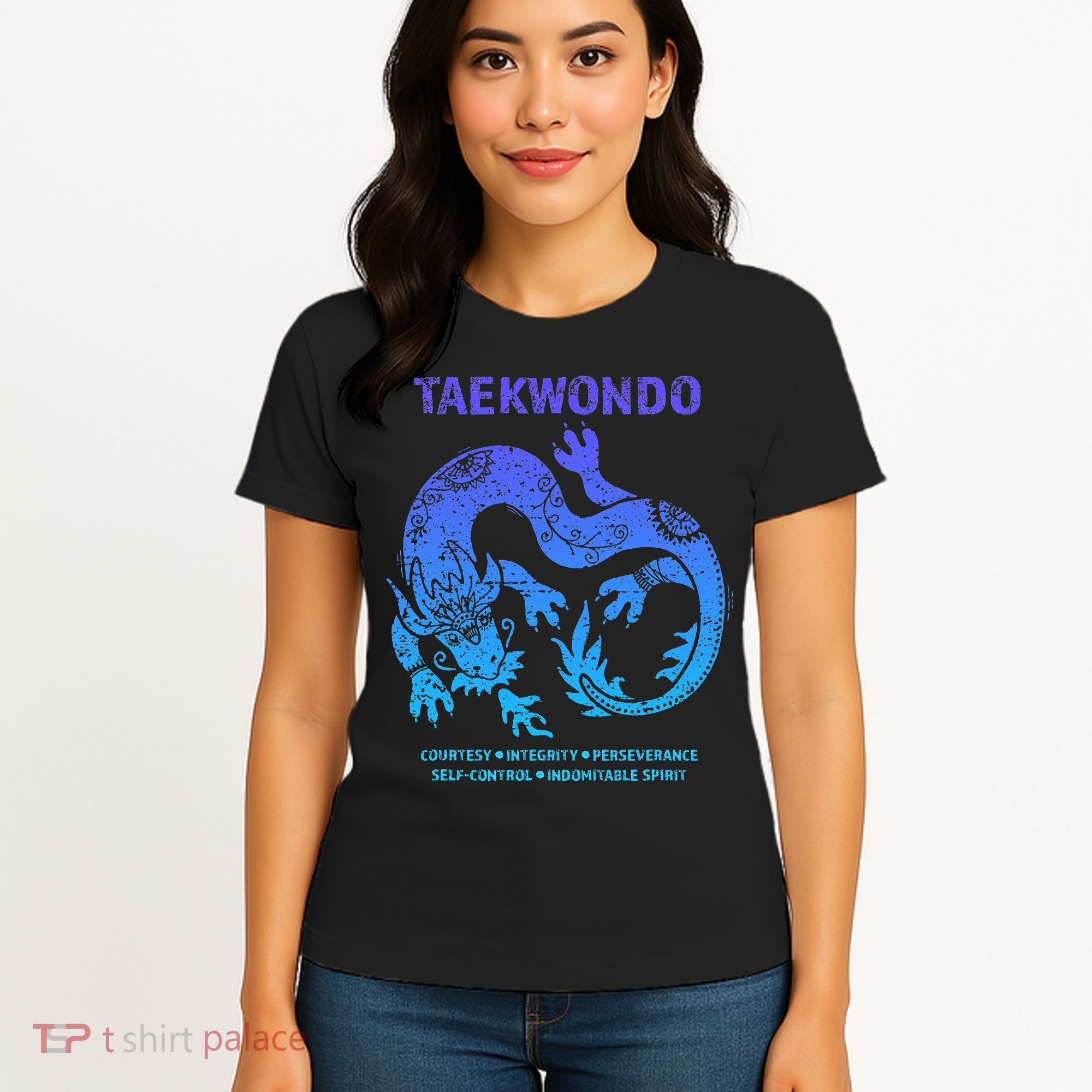 Taekwondo Tkd Tae Kwon Do Dragon Art Martial Arts Graphic Women's T-Shirt