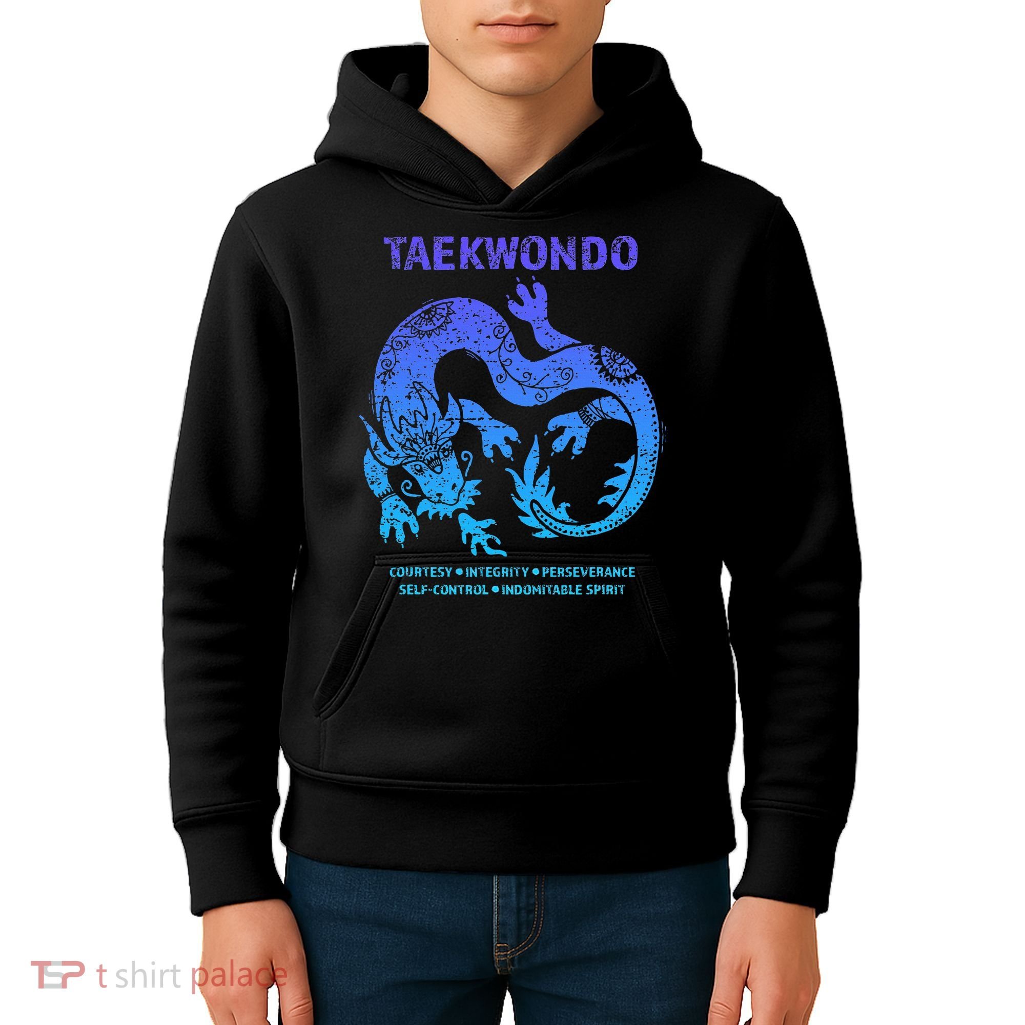 Taekwondo Tkd Tae Kwon Do Dragon Art Martial Arts Graphic Kids Hoodie