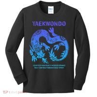 Taekwondo Tkd Tae Kwon Do Dragon Art Martial Arts Graphic Kids Long Sleeve Shirt thumb 0