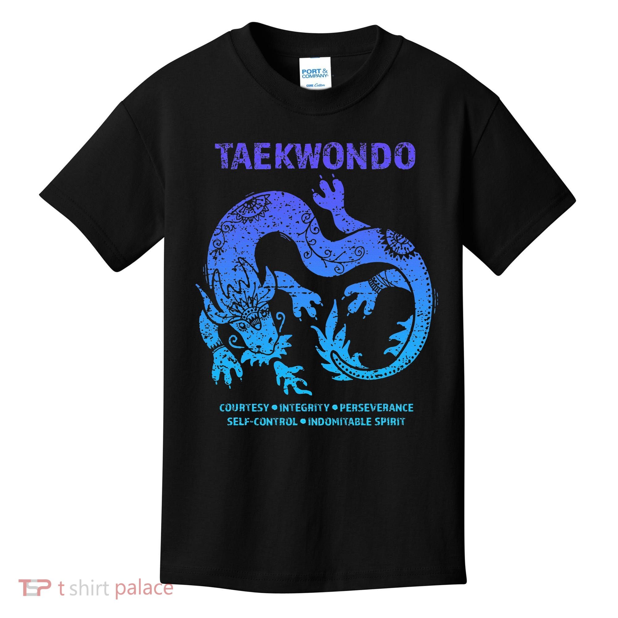 Taekwondo Tkd Tae Kwon Do Dragon Art Martial Arts Graphic Kids T-Shirt