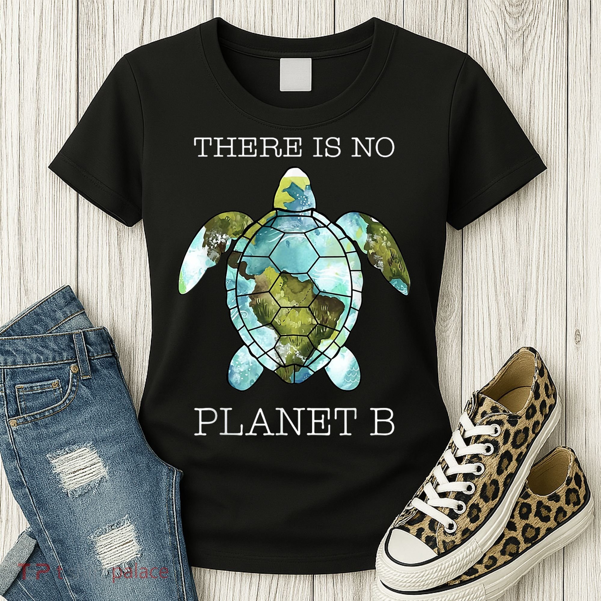 The Turtle There Is No Planet B Earth Day 2024 Women's T-Shirt