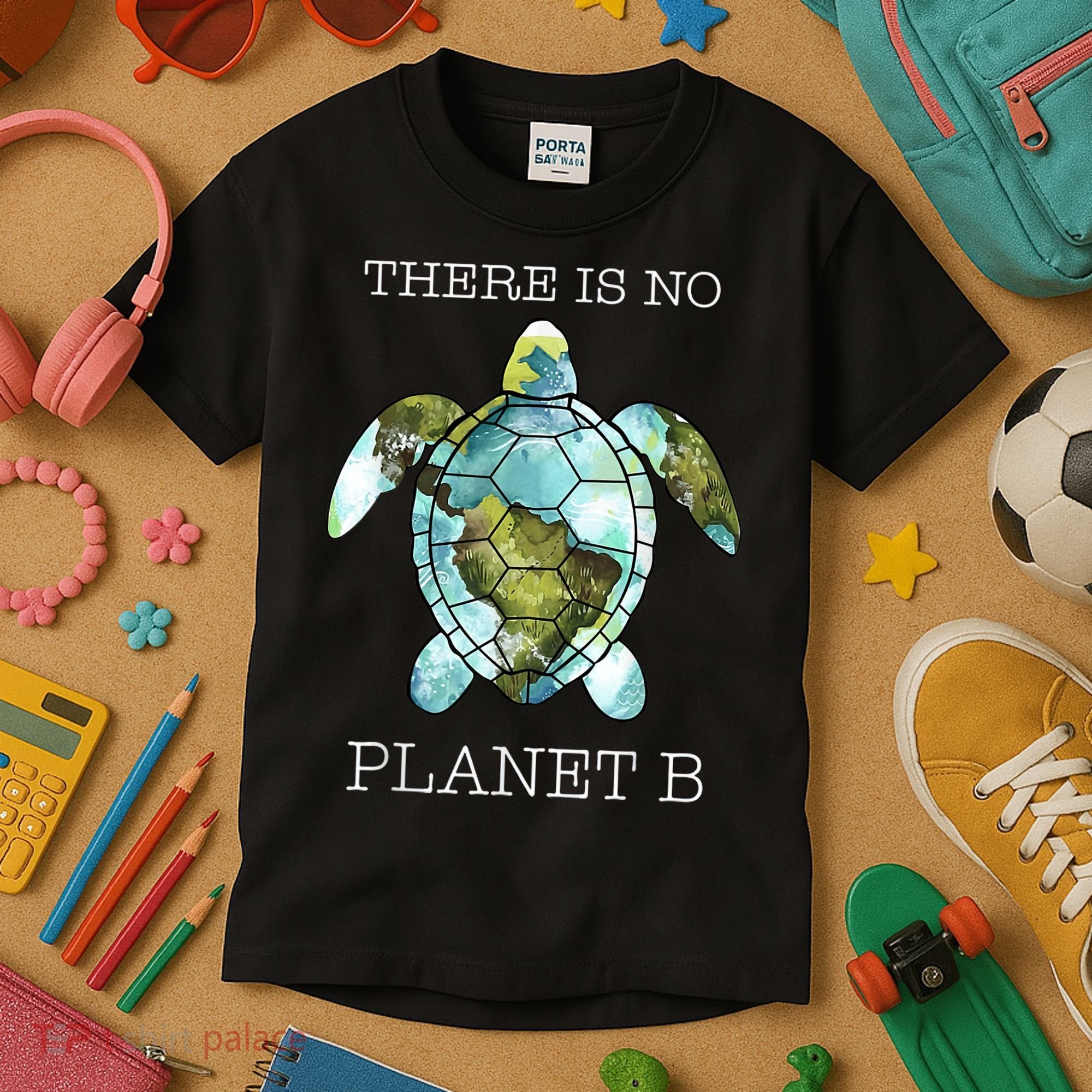 The Turtle There Is No Planet B Earth Day 2024 Kids T-Shirt