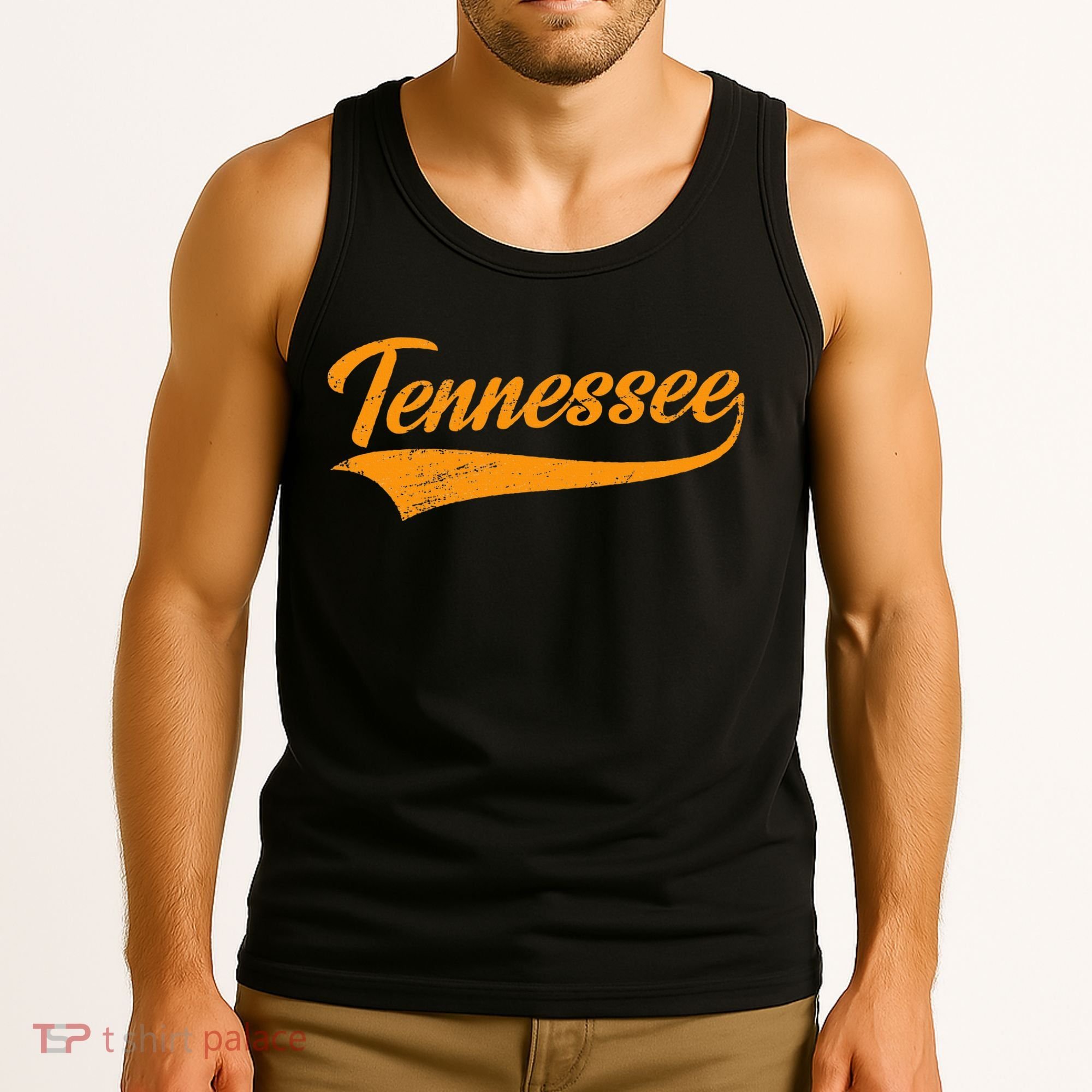 Tennessee Tn Throwback Distressed Tank Top