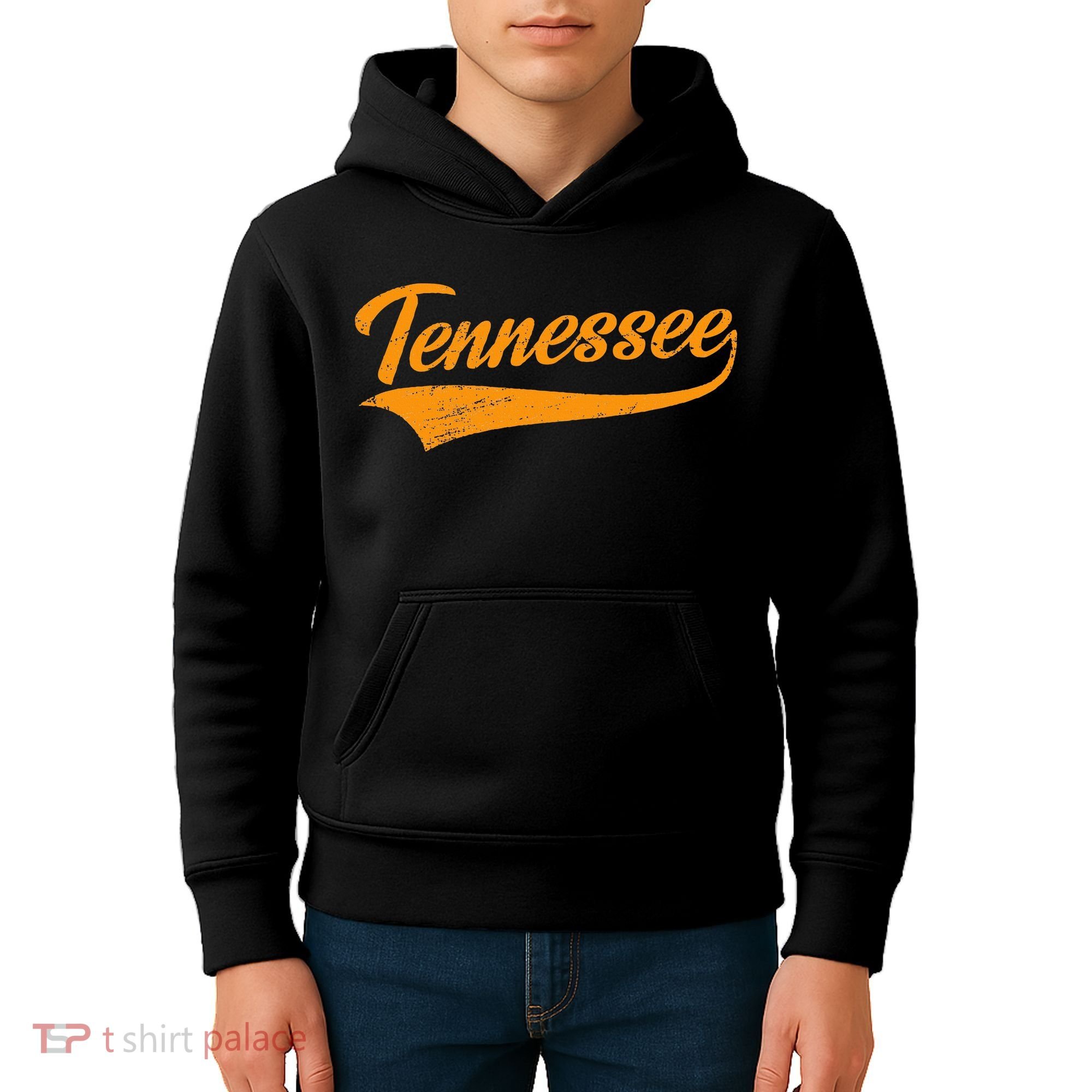 Tennessee Tn Throwback Distressed Kids Hoodie