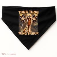 Tung Tung Tung Sahur Funny Meme Brainrot Humor Gen Z USA-Made Doggie Bandana thumb 0