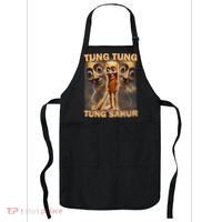 Tung Tung Tung Sahur Funny Meme Brainrot Humor Gen Z Apron thumb 0