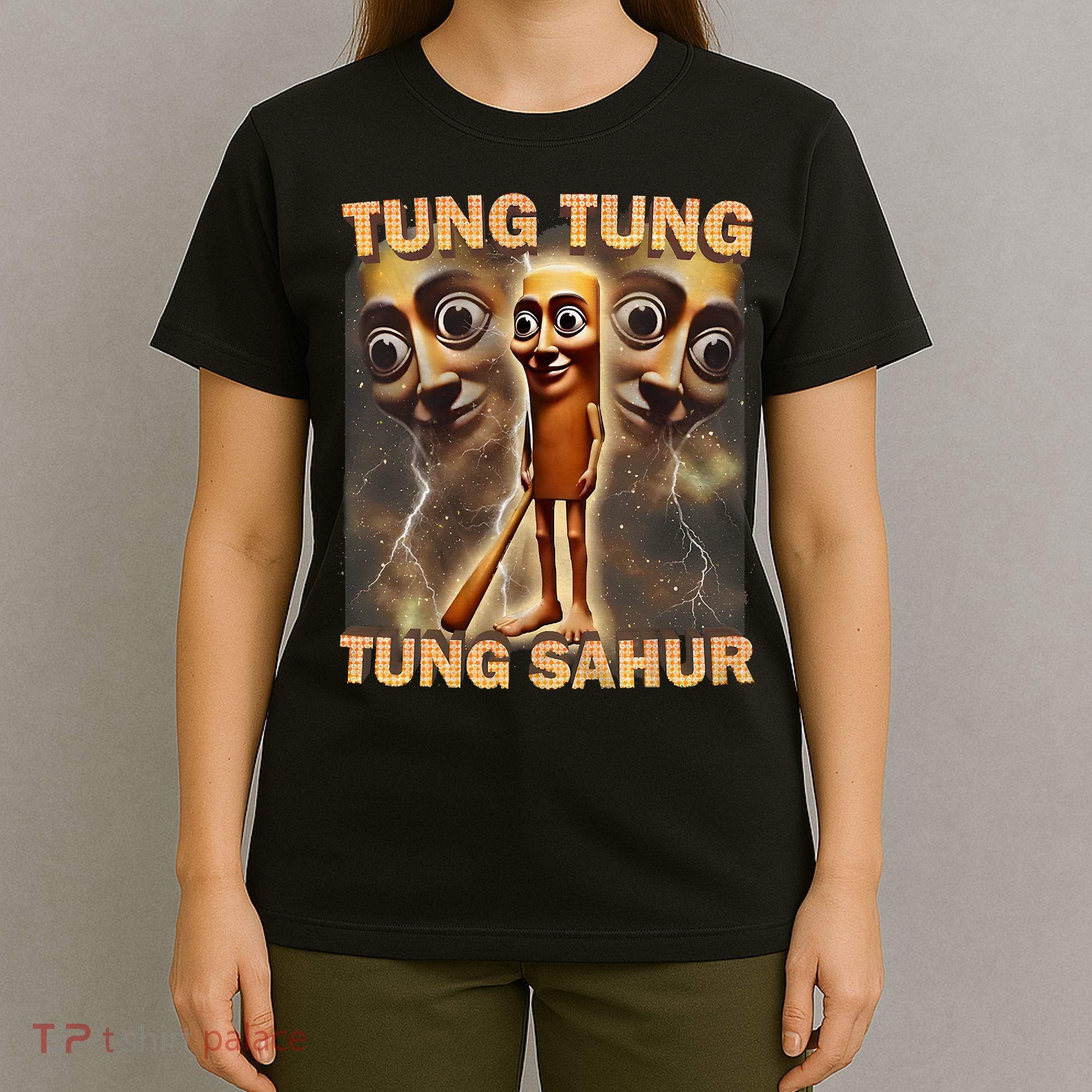 Tung Tung Tung Sahur Funny Meme Brainrot Humor Gen Z T-Shirt