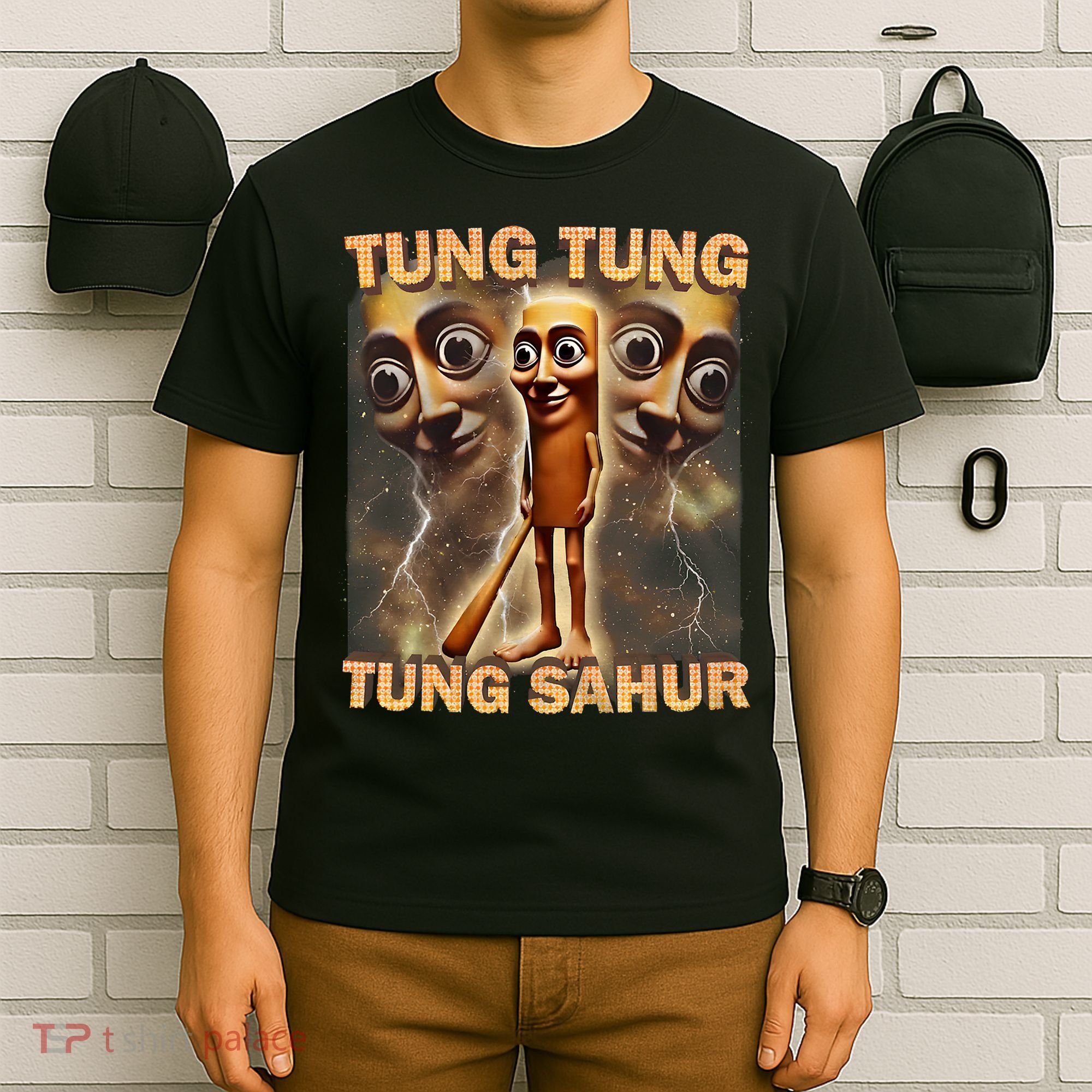 Tung Tung Tung Sahur Funny Meme Brainrot Humor Gen Z T-Shirt