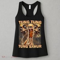 Tung Tung Tung Sahur Funny Meme Brainrot Humor Gen Z Women's Tank Top thumb 3