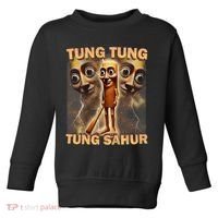 Tung Tung Tung Sahur Funny Meme Brainrot Humor Gen Z Toddler Sweatshirt thumb 0
