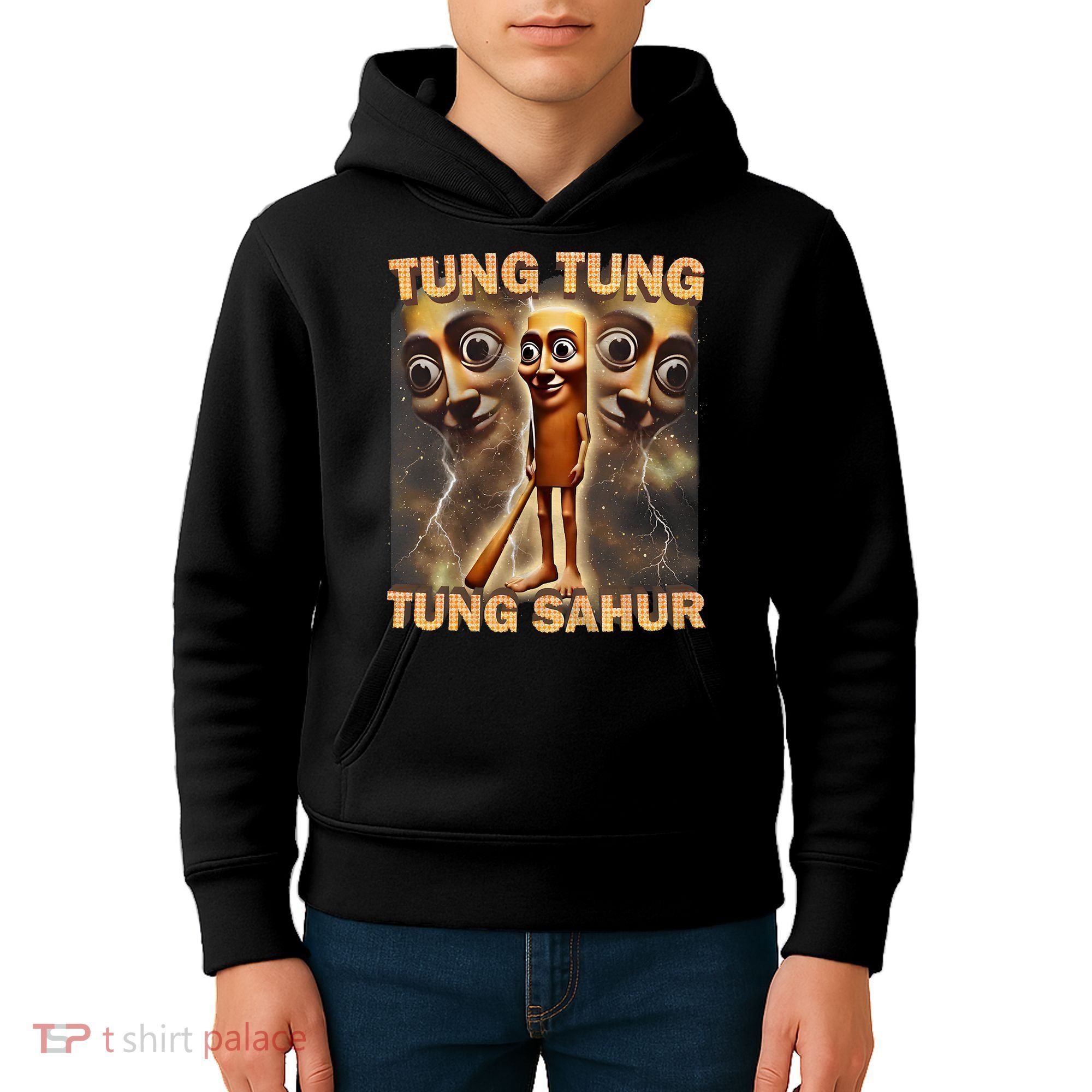 Tung Tung Tung Sahur Funny Meme Brainrot Humor Gen Z Kids Hoodie