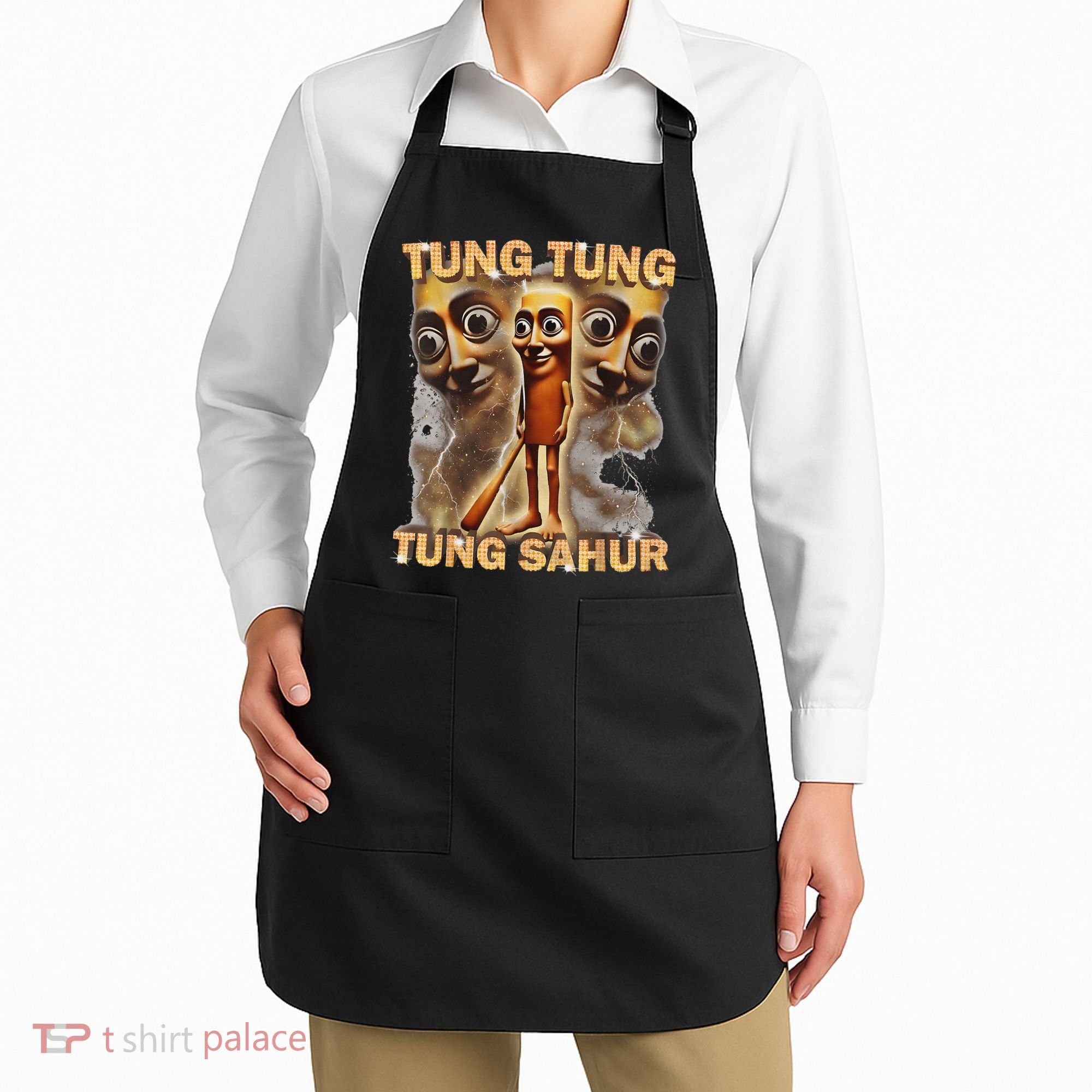 Tung Tung Tung Sahur Is Calling Funny Italian Brainrot Apron