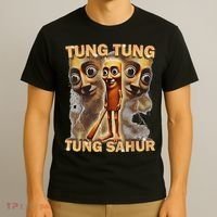 Tung Tung Tung Sahur Is Calling Funny Italian Brainrot T-Shirt thumb 3