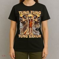 Tung Tung Tung Sahur Is Calling Funny Italian Brainrot T-Shirt thumb 4