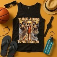 Tung Tung Tung Sahur Is Calling Funny Italian Brainrot Tank Top thumb 4