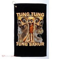 Tung Tung Tung Sahur Is Calling Funny Italian Brainrot Golf Towel thumb 0
