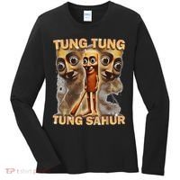 Tung Tung Tung Sahur Is Calling Funny Italian Brainrot Women's Long Sleeve Shirt thumb 0