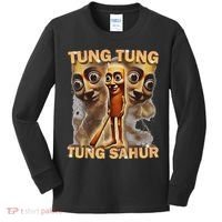Tung Tung Tung Sahur Is Calling Funny Italian Brainrot Kids Long Sleeve Shirt thumb 0