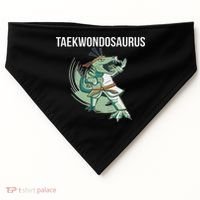 Taekwondo Taekwondosaurus Tae Kwon Do Dinosaur Dino USA-Made Doggie Bandana thumb 0