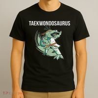 Taekwondo Taekwondosaurus Tae Kwon Do Dinosaur Dino T-Shirt thumb 3