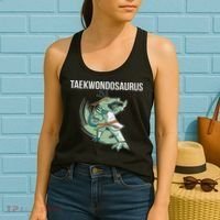 Taekwondo Taekwondosaurus Tae Kwon Do Dinosaur Dino Women's Tank Top thumb 2