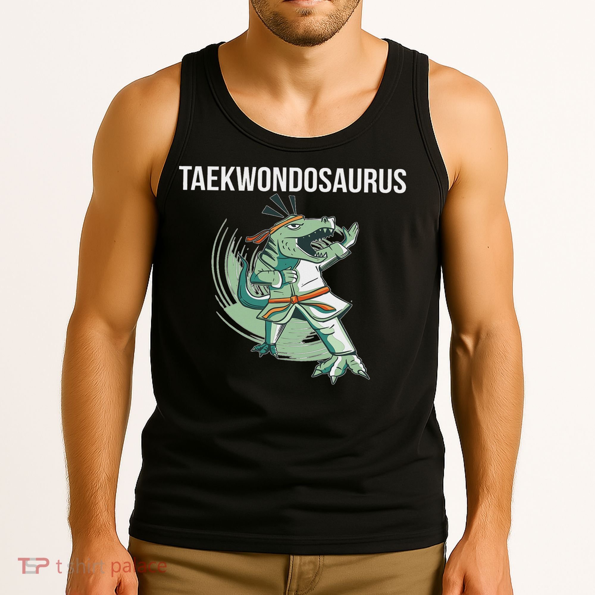 Taekwondo Taekwondosaurus Tae Kwon Do Dinosaur Dino Tank Top