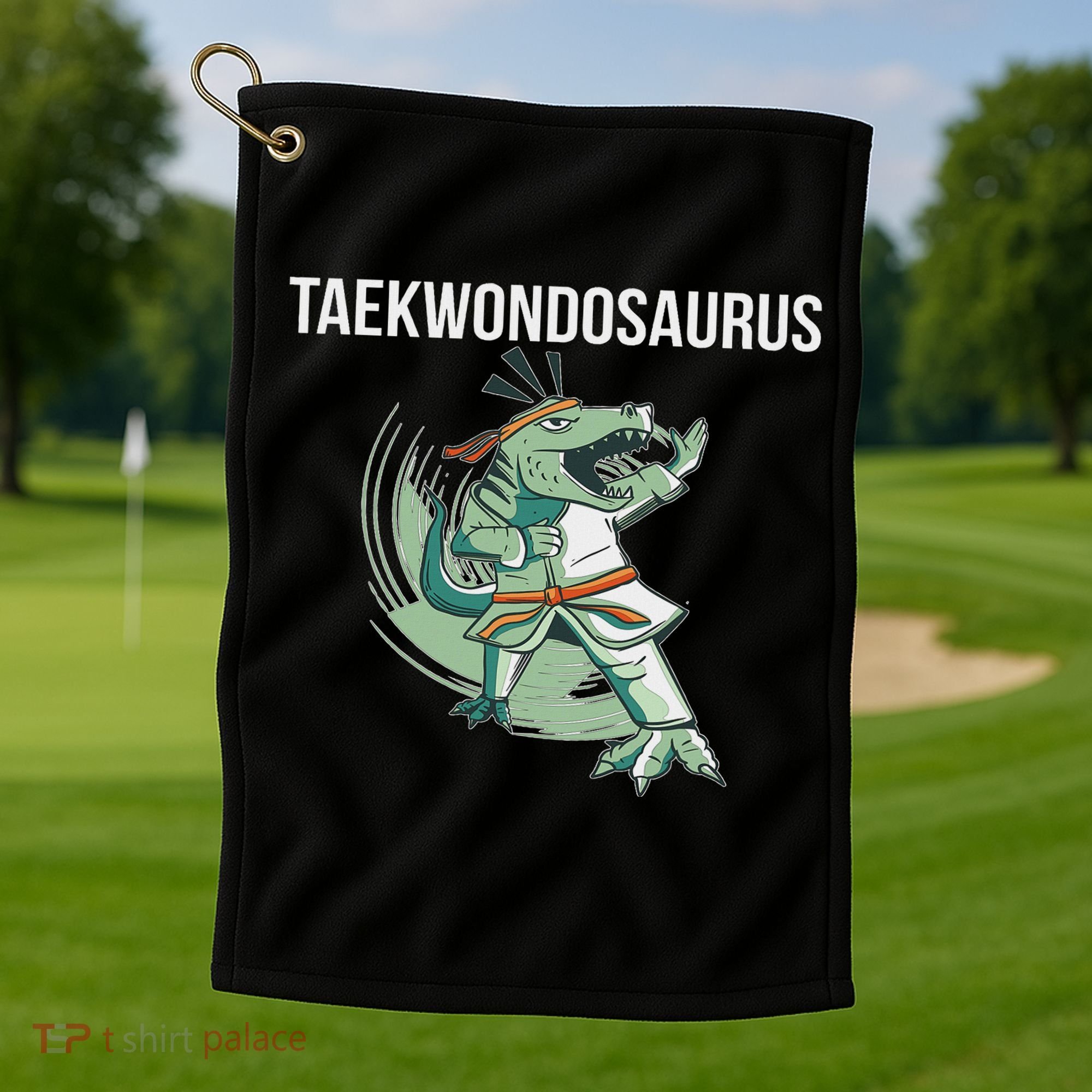 Taekwondo Taekwondosaurus Tae Kwon Do Dinosaur Dino Golf Towel