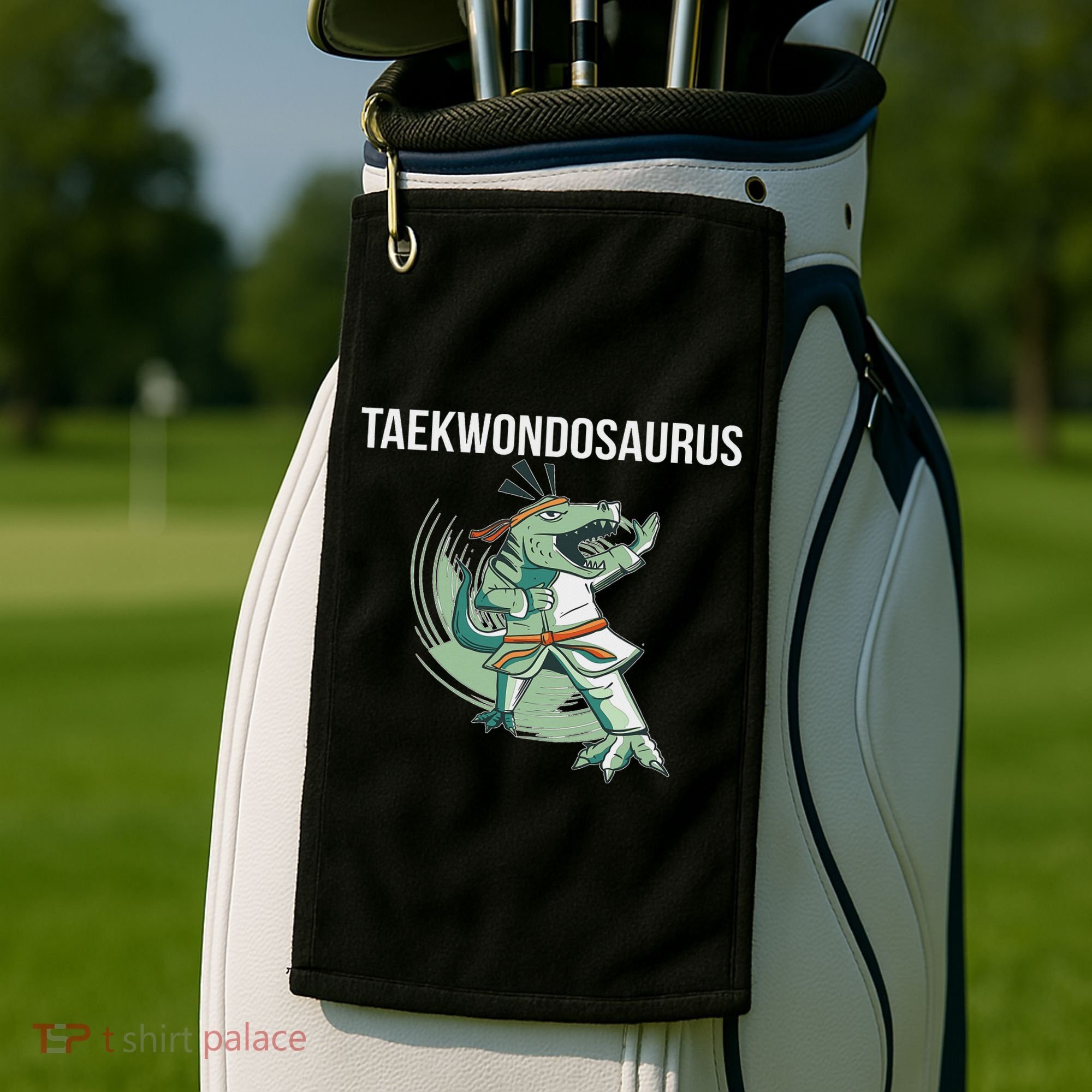 Taekwondo Taekwondosaurus Tae Kwon Do Dinosaur Dino Golf Towel
