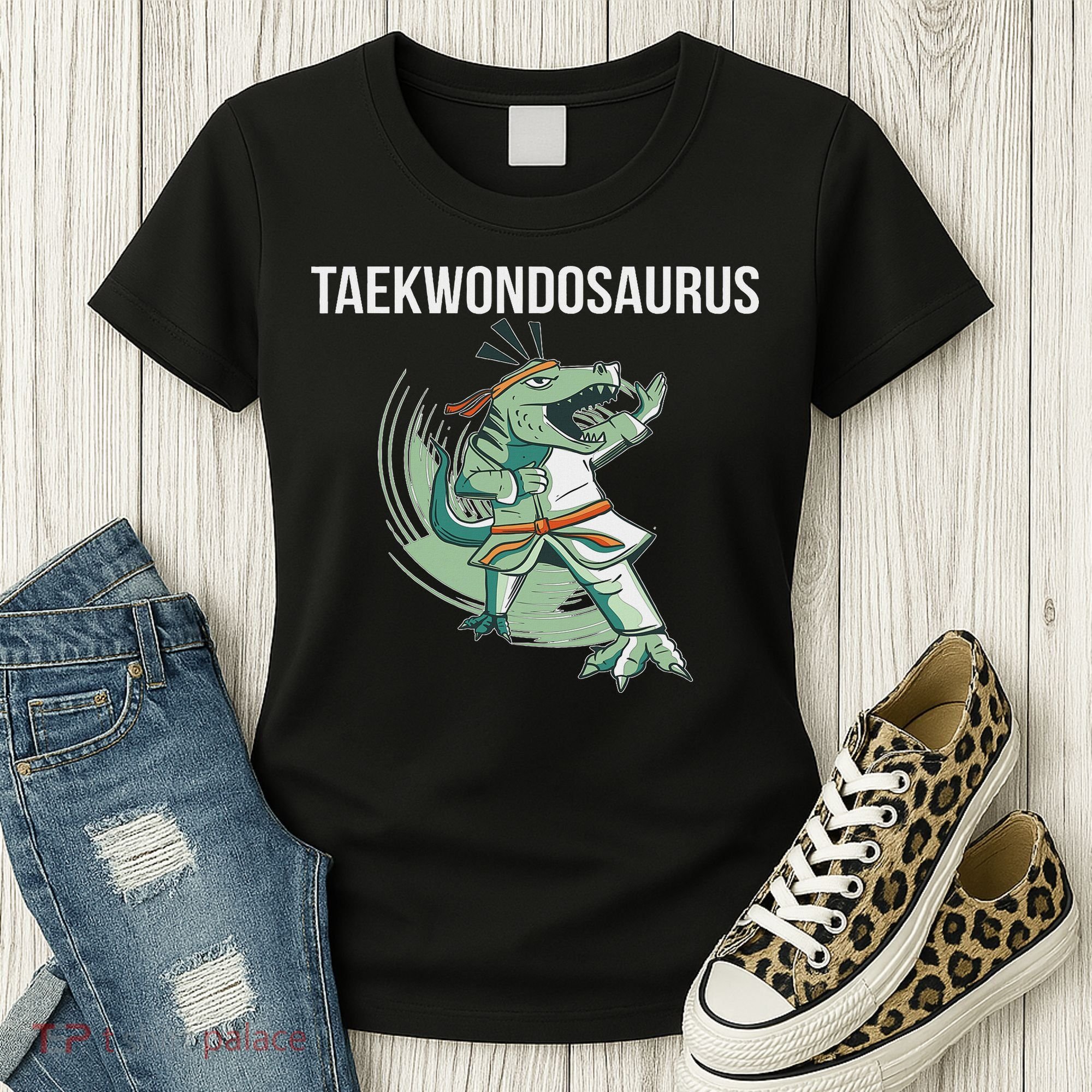Taekwondo Taekwondosaurus Tae Kwon Do Dinosaur Dino Women's T-Shirt