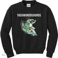 Taekwondo Taekwondosaurus Tae Kwon Do Dinosaur Dino Kids Sweatshirt thumb 0