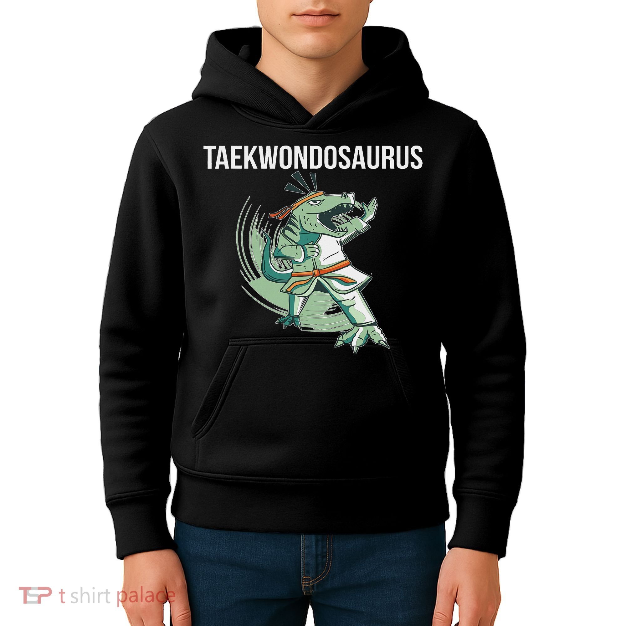 Taekwondo Taekwondosaurus Tae Kwon Do Dinosaur Dino Kids Hoodie
