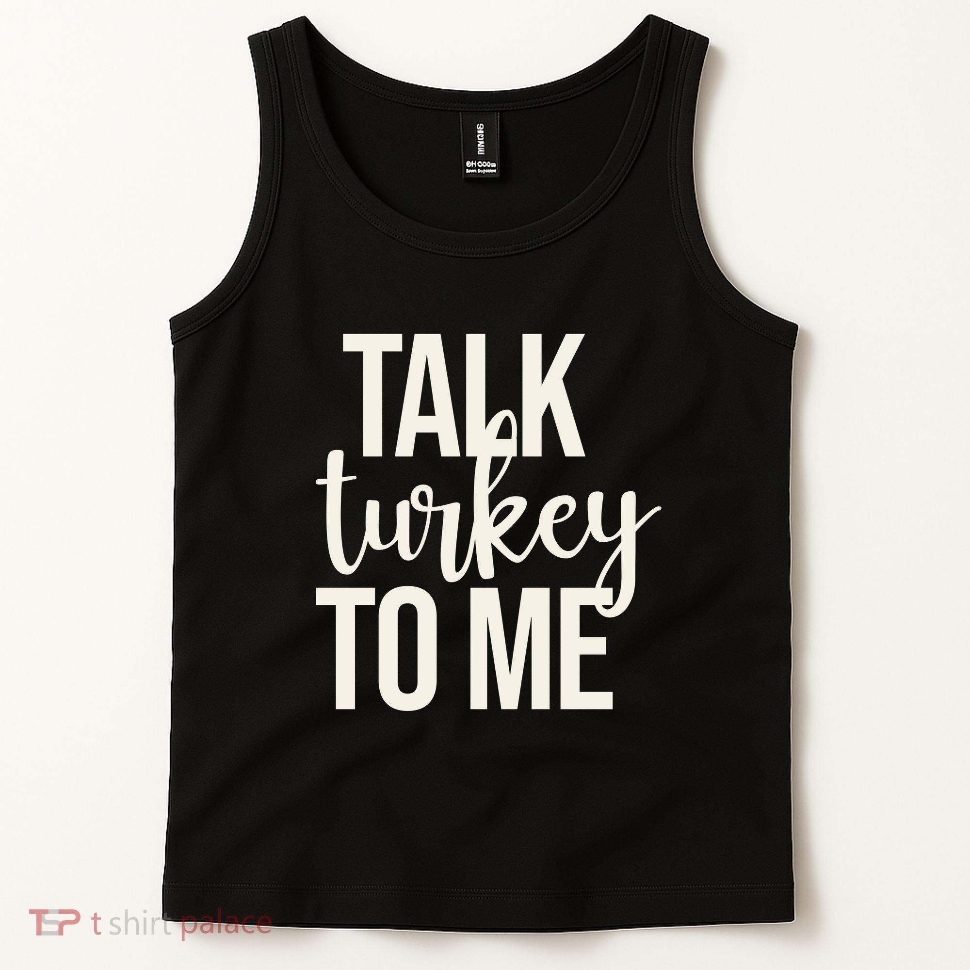 Talk Turkey To Me Funny Thanksgiving Holiday Tank Top