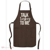Talk Turkey To Me Funny Thanksgiving Holiday Apron thumb 0