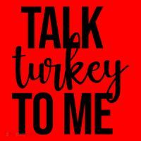 Talk Turkey To Me Funny Thanksgiving Holiday Santa Hat thumb 1