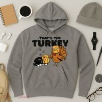 That's The Turkey Funny Thanksgiving Cat Hoodie thumb 3
