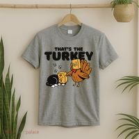That's The Turkey Funny Thanksgiving Cat T-Shirt thumb 2