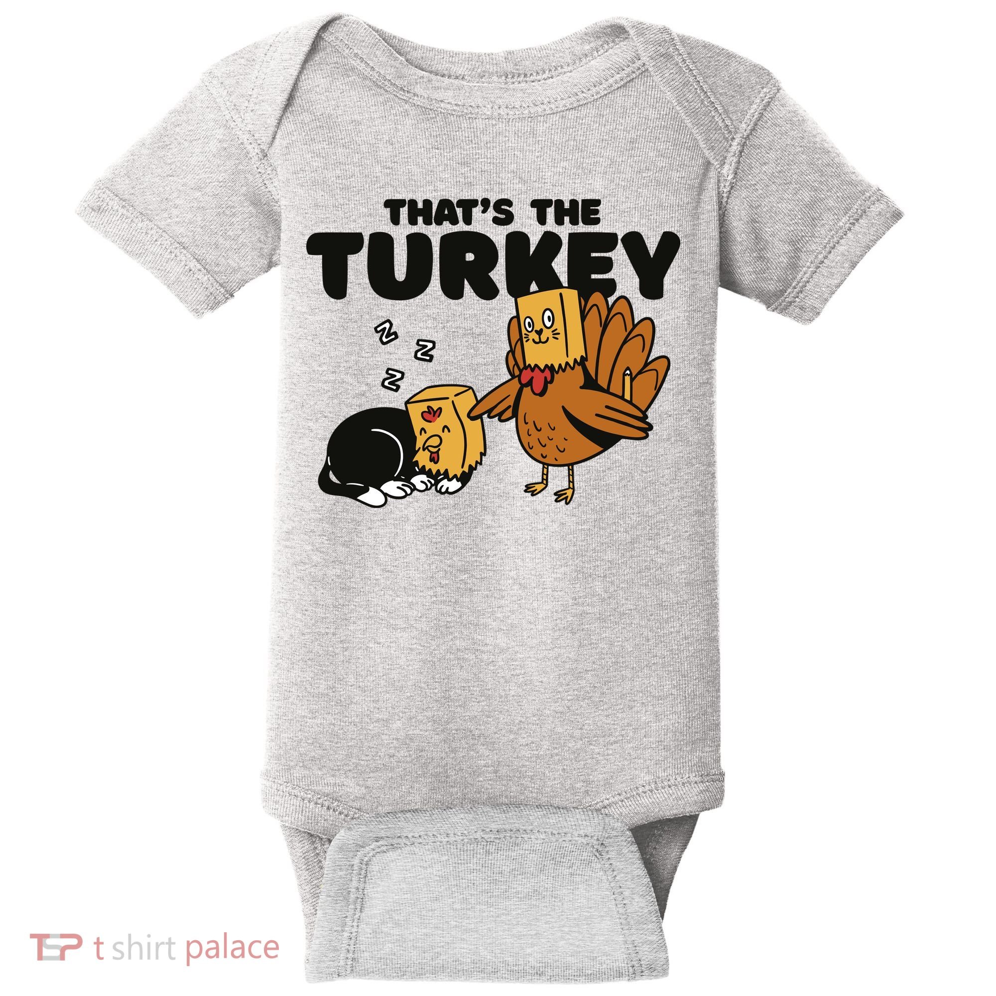 That's The Turkey Funny Thanksgiving Cat Baby Bodysuit