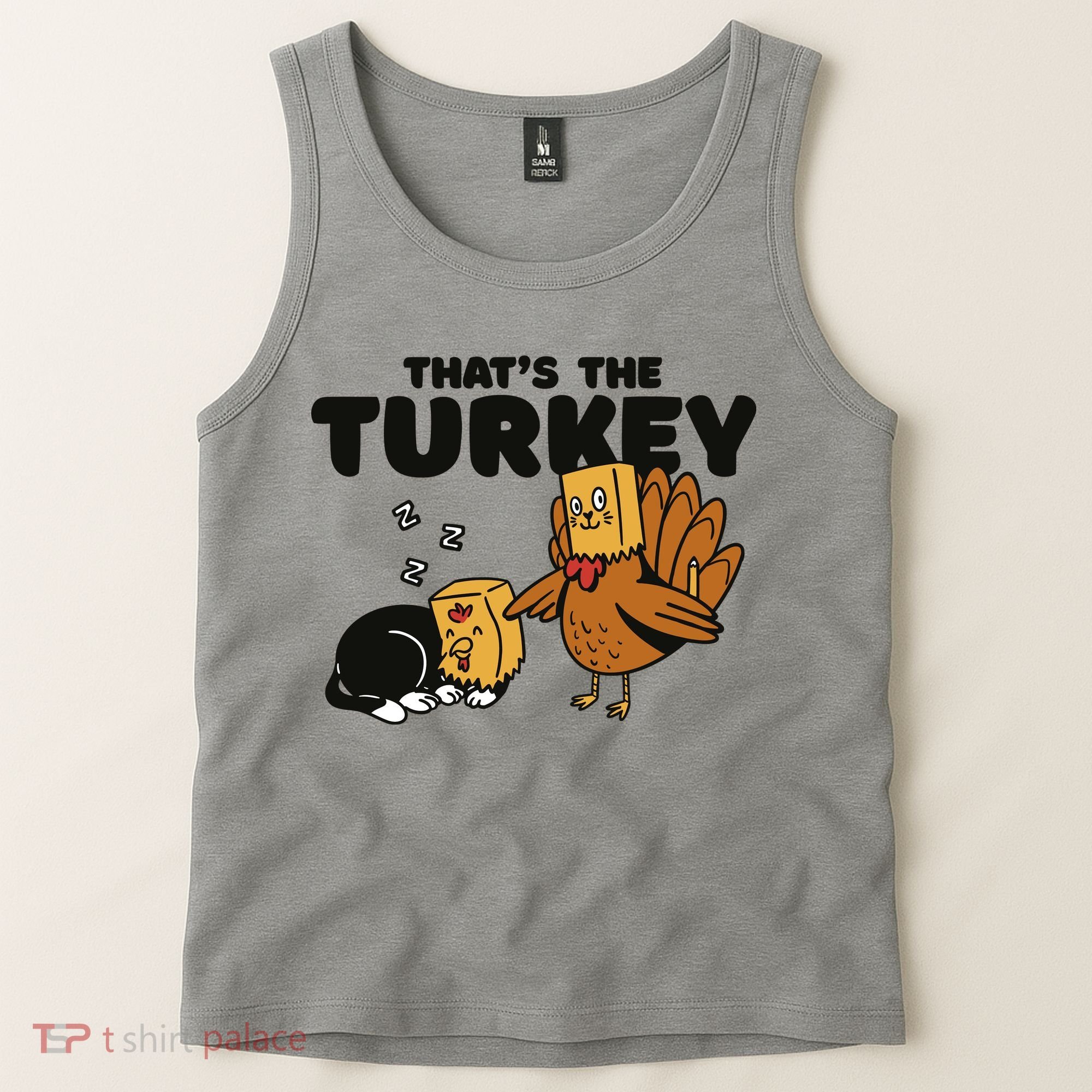 That's The Turkey Funny Thanksgiving Cat Tank Top