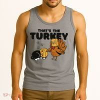 That's The Turkey Funny Thanksgiving Cat Tank Top thumb 3