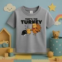 That's The Turkey Funny Thanksgiving Cat Toddler T-Shirt thumb 3